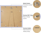 12x12 Picture Frame with Wavy Mat, Wooden Real Glass 12 x 12 Photo Frame - Image 4
