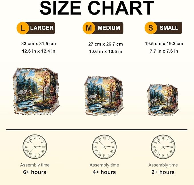Autumn Dreamscape Puzzles Adults Gifts Wooden 90 Pieces 7.7 * 7.6in - Image 4