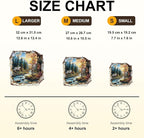 Autumn Dreamscape Puzzles Adults Gifts Wooden 90 Pieces 7.7 * 7.6in - Image 4