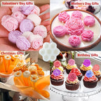 7 Cavity Flower Silicone Molds Valentine's Day Candle Mold Candle Fondant | - Image 3