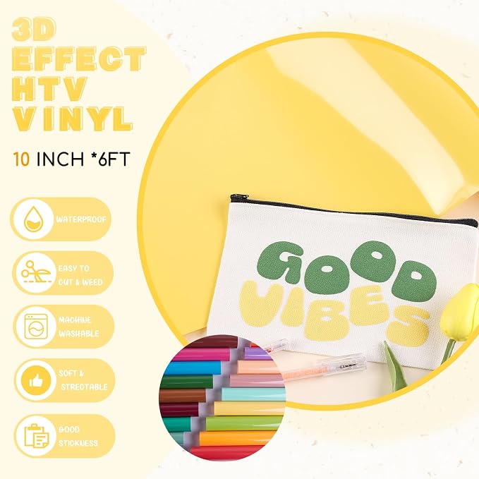 Tintnut Sweet Corn Puff Heat Transfer Vinyl Roll, easy cut & weed, stretch - Image 2