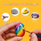 Simetufy 20 PCS Rocks for Painting, 1-2" Natural Flat DIY Painting Rocks - Image 4