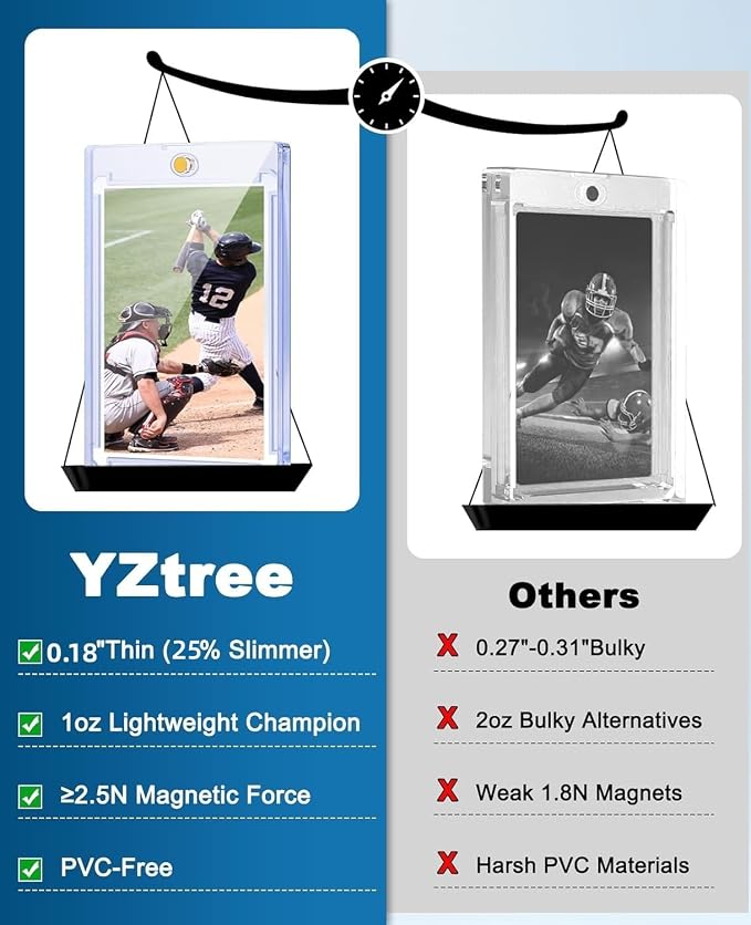 100ct Magnetic Trading Card Holders: 35pt One Touch Card Holder, U-V Protection - Image 6