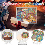 8 Pack Diamond Art Coasters, Tree of Life Diamond Painting Coasters Kits | Tree - Image 7