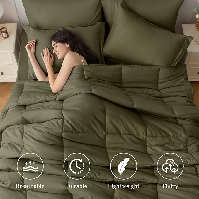 JOLLYVOGUE California King Comforter Set, Ultra-Soft Bed in a Bag Cal King Size - Image 2