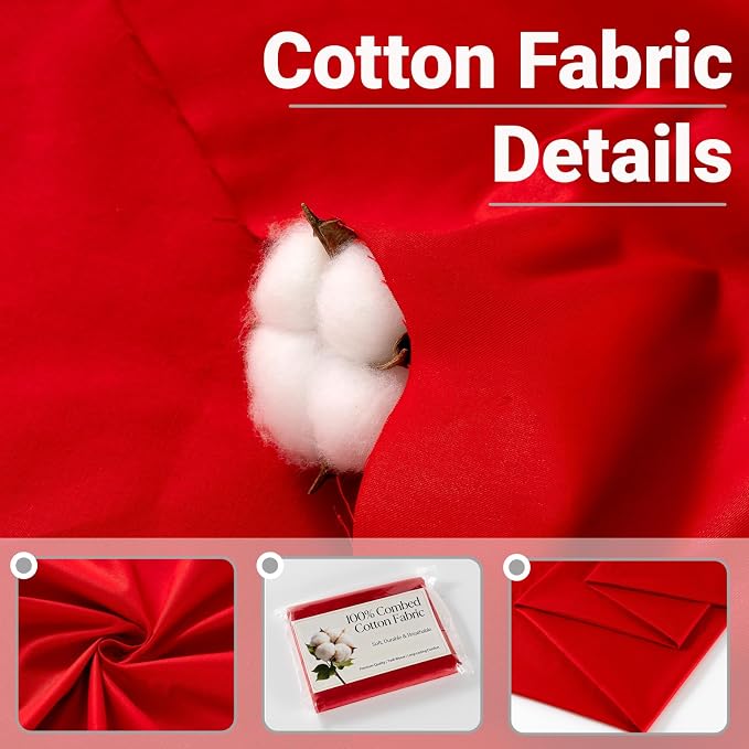 100% Combed Cotton Fabric by The Yard, 66 inches Wide, Premium Soft Breathable - Image 2