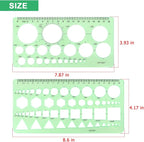 Tamaki Circle Template, Geometric Drawings Stencils, 2 Pack | Scale Drafting - Image 2