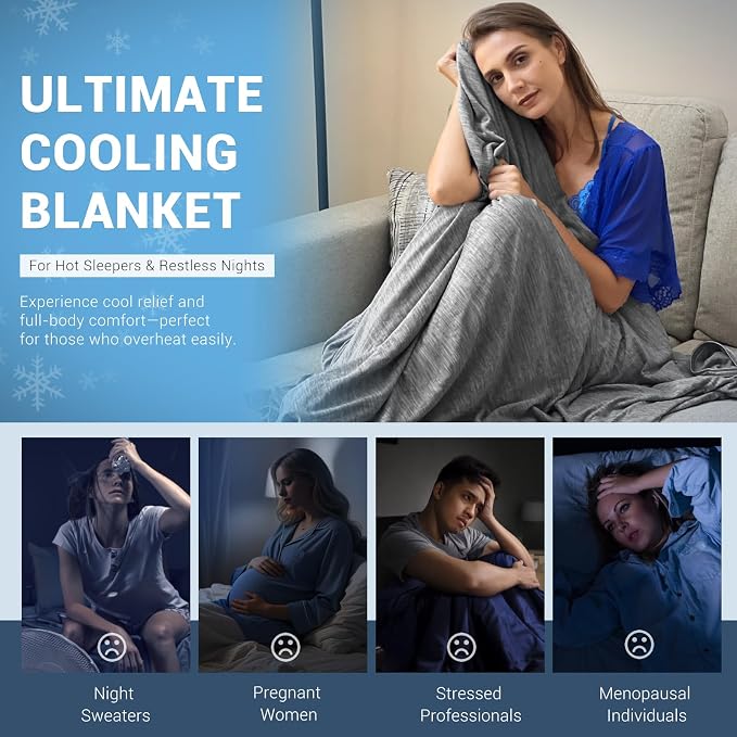 Elegear Revolutionary Cooling Blanket King, Absorbs Heat to Keep Body Cool - Image 6