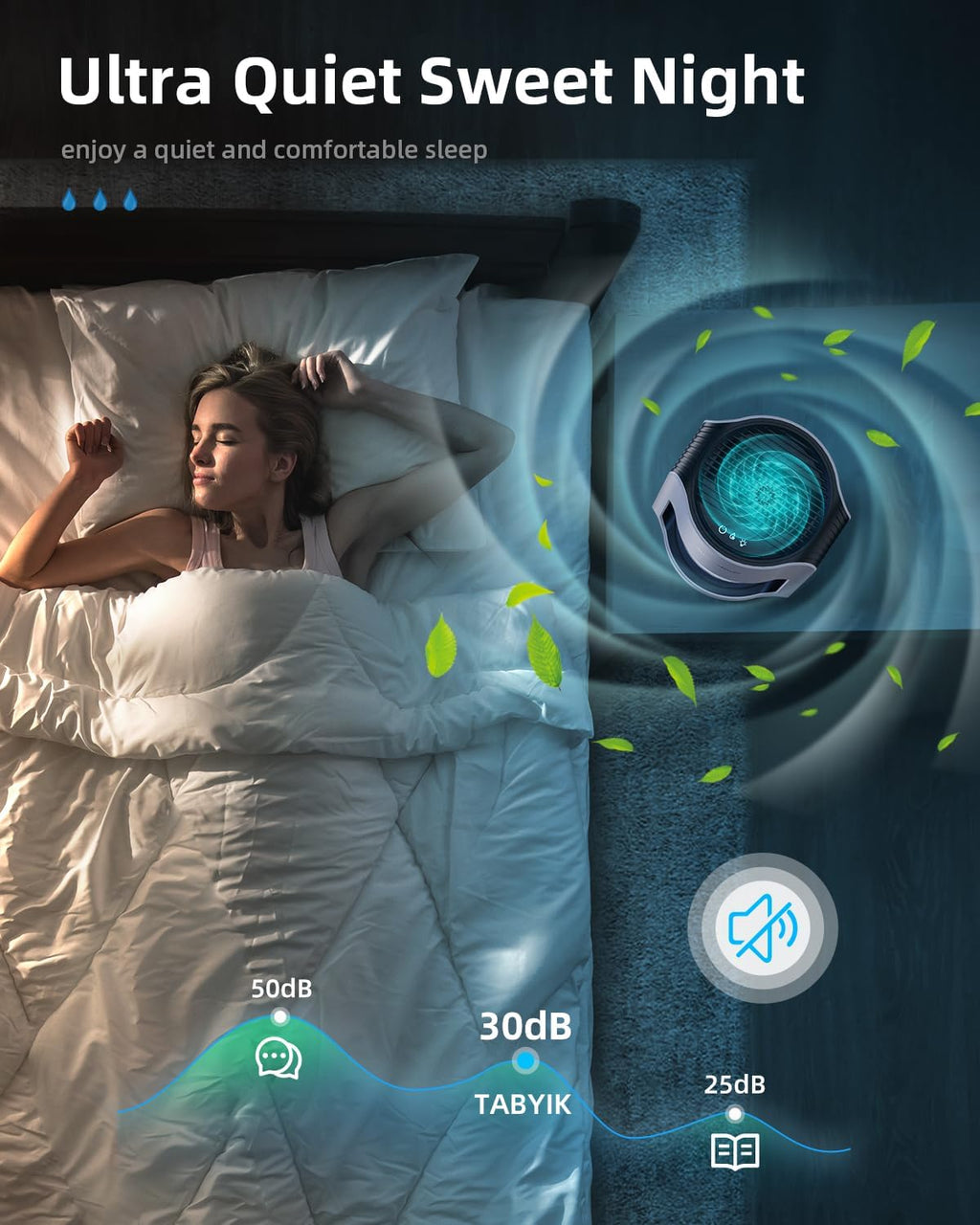 TABYIK Dehumidifiers for Home, 42oz Dehumidifier for Bathroom, Dehumidifiers for Room with Auto Shut Off, Auto Defrost Quiet Dehumidifier for Bedroom Wardrobe Closet Trailer RV