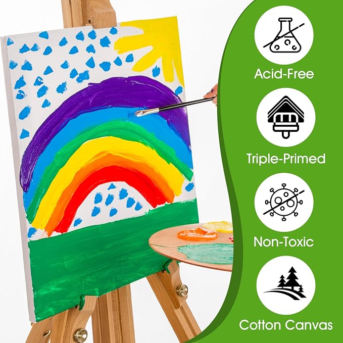 Stretched Canvas for Painting, 20 Packs Primed Blank Canvases, Very Good for - Image 4