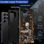 Case for Samsung Galaxy S24 Ultra Case, Skeleton Reader Goth Floral Design - Image 6