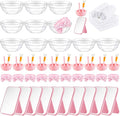 Teenyyou 12 Set White Pink Spa Supplies by Teenyyou