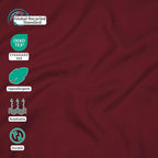 ZPECC King Flat Sheet Only 1 Pack, Durable Burgundy Top Bed Sheets - Image 2