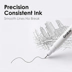 Grabie Micro Fineliner Pens, 6 Black Fine Line Waterproof Drawing Pens - Image 5