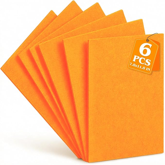 Orange Stiff Felt Sheets 2mm Thick by Grainear