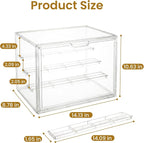 Acrylic Display Case for Collectibles, 4-Tier Large Stackable Clear Display Box - Image 2