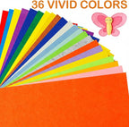 36 Rolls Felt Fabric Sheet Bulk 8"x35" 1.4mm Thick Soft Felt Sheet 36 Assorted - Image 3