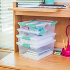 Sterilite 12-Pack Clip Box, Stackable Clear Plastic Bins - Image 7