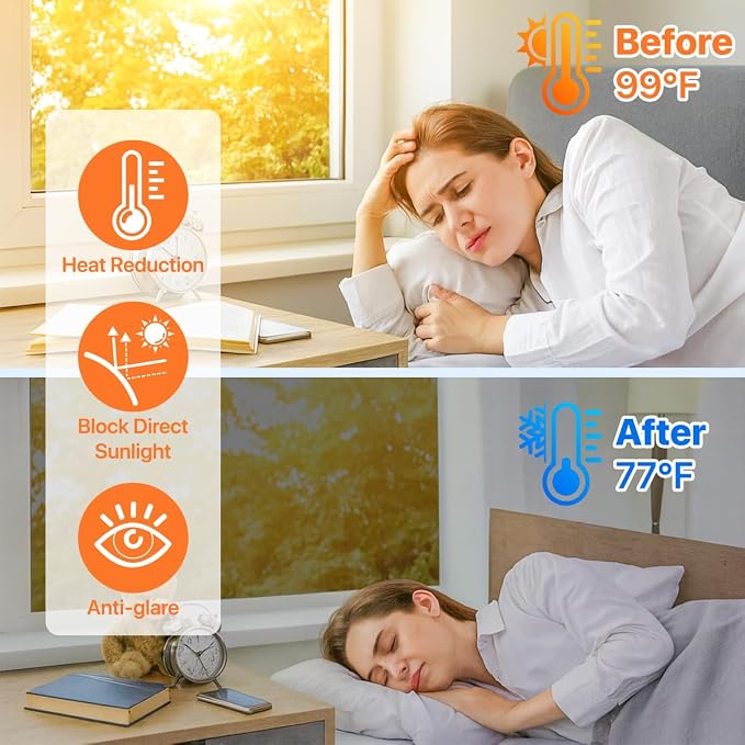 One Way Window Privacy Film Reflective Mirror Home Window Tint, Daytime Privacy - Image 2