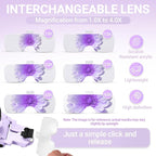YOCTOSUN Magnifying Glass with Light, Rechargeable Headband Magnifier with 6 - Image 2