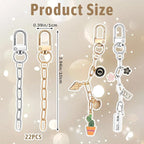 QFGasre Keychain Making Kit Lobster Claw Clasps Extender Chains DIY Craft - Image 2