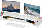 Spacrea Metal Desk Organizers and Accessories, Dual Monitor Stand Riser by Spacrea
