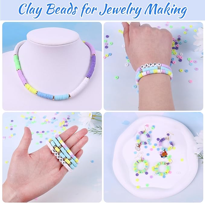 Wuollgess 3500 PCS Pastel Clay Beads - Image 4