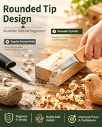 Whittling Knife for Kids, Safe Beginner Rounded Tip Wood Carving Knife for Boys - Image 3