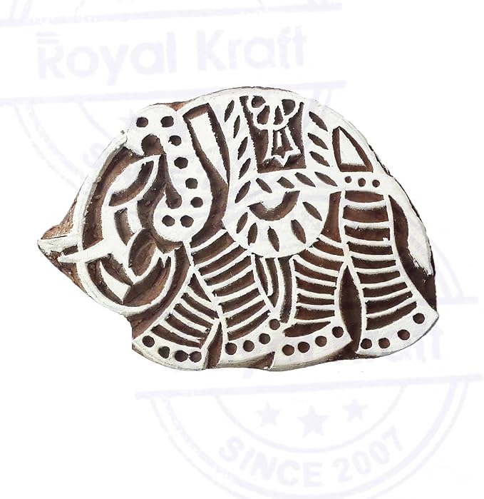 Royal Kraft Wooden Stamps DIY Fabric, Henna Printing Blocks THDtag065 - Image 3