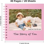 7x7 Inch DIY Scrapbook Photo Album, Hardcover Kraft Paper Acid-Free, 20 Sheets - Image 2
