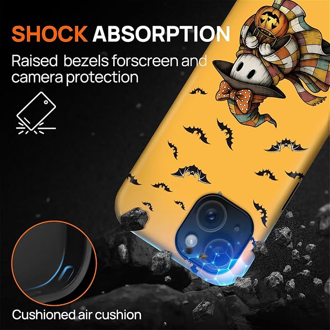 Case for iPhone 13/14, Scratch Resistant Hybrid Double Layer Hard Shell，Cute - Image 4