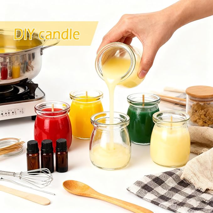 3.4 oz Small Glass Jar with Cork Lids, Pudding Yogurt Jar - Image 5