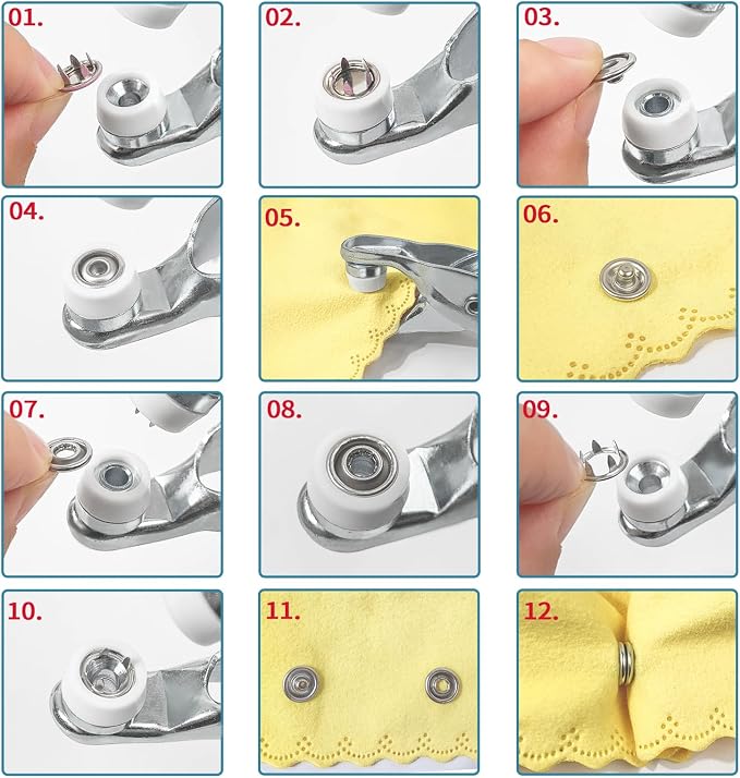 GTAAOY 100 Sets Metal Snaps Buttons - Image 3