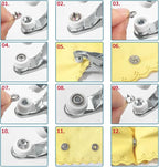 GTAAOY 100 Sets Metal Snaps Buttons - Image 3