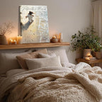 Jesus Holding Woman Wall Art Footprints in the Sand Painting Picture Wall Decor - Image 4