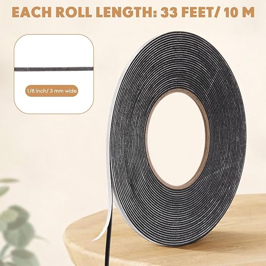Tatuo 2 Rolls Double Sided Foam Tape PE Foam Tape Sponge Soft Mounting Adhesive - Image 2