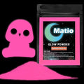 Matio Glow in The Dark Pigment Powder, 15g/0.5oz Fluorescent Rose Red Epoxy by Matio
