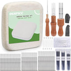 OEHPICC 128 Pcs Needle Felting Tool Kit, 6×6 Inch Wool Felting Pad, by OEHPICC