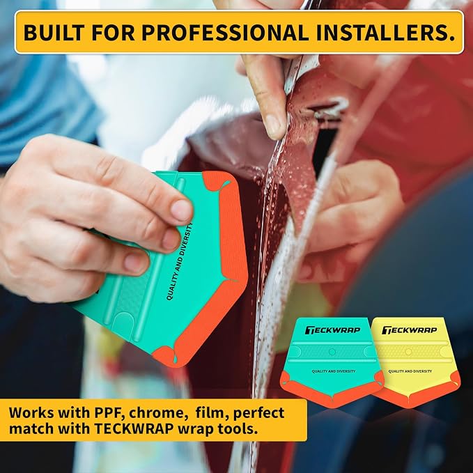 TECKWRAP Felt Squeegee for Vinyl Wrap Window Tint, Soft/Med | Pro Car Wrap Tool - Image 7
