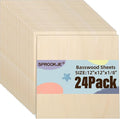Basswood Sheets 12"x12"x1/8", 24 Pack | 3mm Basswood by SPROOKJE