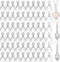 PH PandaHall Pinch Clip, 100 Pieces 304 Stainless Steel Pinch Clip Bail Clasp by PHPandaHall