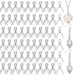 PH PandaHall Pinch Clip, 100 Pieces 304 Stainless Steel Pinch Clip Bail Clasp by PHPandaHall
