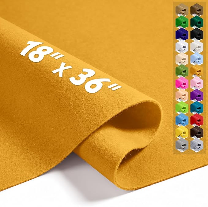 Honey Gold 18" X 36" Felt Fabric Sheet by Luceinvita