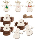 Waeceip 50PCS Unfinished Wood Snowman Kit by Waeceip