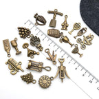 WOCRAFT 60pcs Antique Bronze Wine Bracelet Charms - Image 3