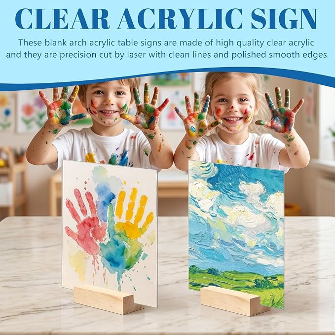 Bercoor 5 Pack 5x7 Inch Blank Clear Acrylic Sign - Image 5