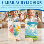 Bercoor 5 Pack 5x7 Inch Blank Clear Acrylic Sign - Image 5