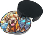 Drink Coaster Set of 6, Labrador Retriever Dog Mom Lover Gift, Leather Drink - Image 9