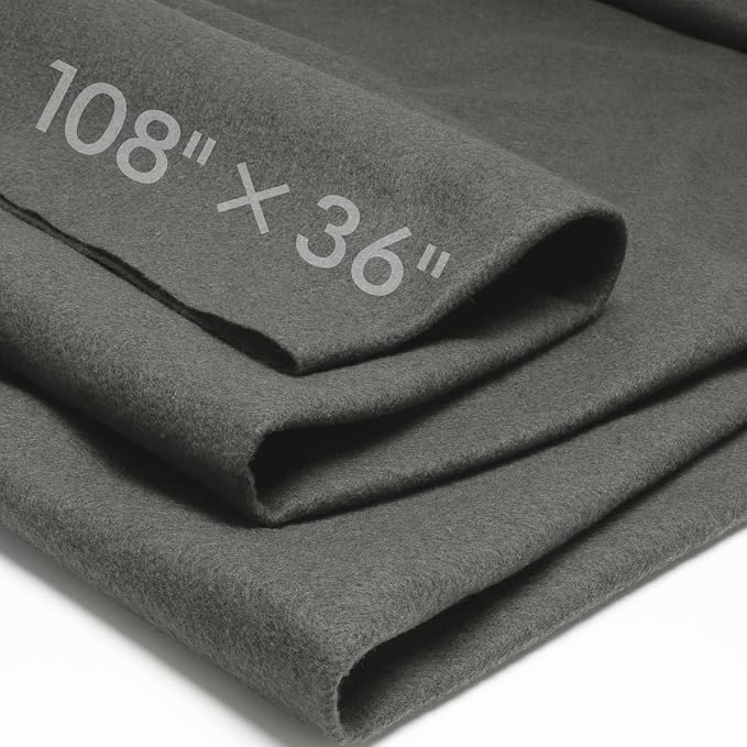 Dark Gray Fabric Sheet 108" X 36", 1.4mm Thick Large Soft Durable Flexible by MITINU