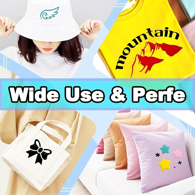14PCS 3D Puff Heat Transfer Vinyl 12"x10" Multicolor | Puff HTV Vinyl - Image 4